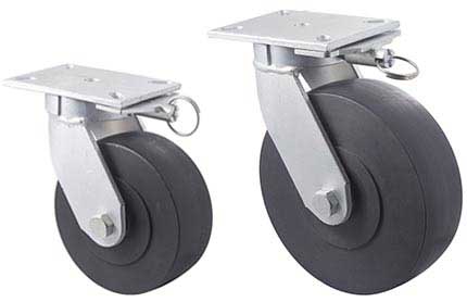 V series forks: Plate with swivel and direction lock