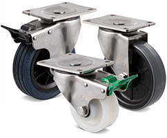 O Stainless steel castors