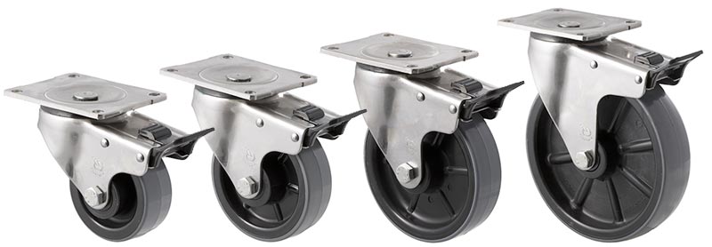 OSPTB forks: Plate with swivel and total brake