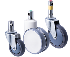 Central locking castors