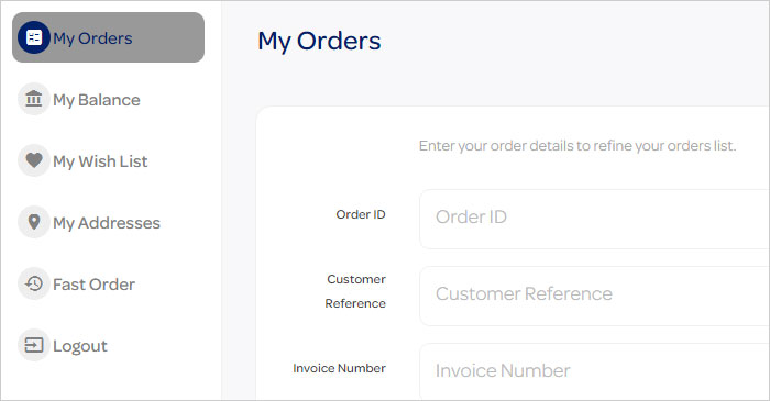 My orders